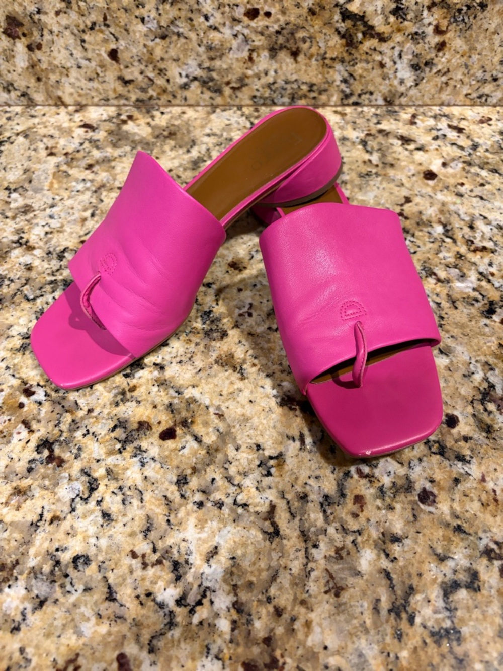 Franco Sarto Pink Slide Mule Sandals